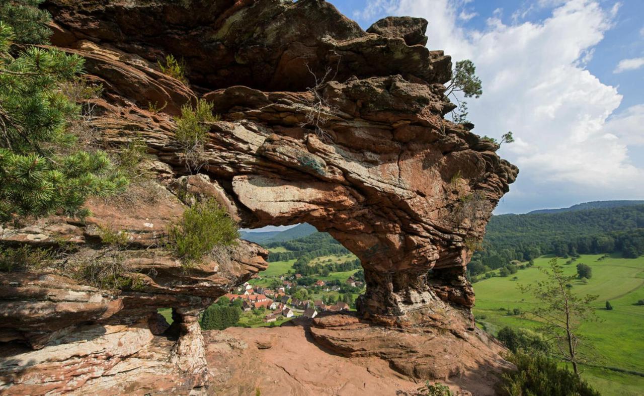Au Wachtfels Bed and Breakfast Obersteinbach Buitenkant foto